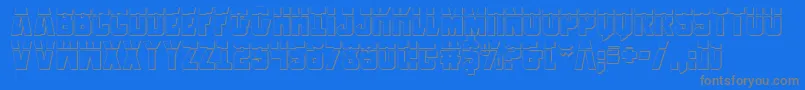 AnitllesLaser3D Font – Gray Fonts on Blue Background