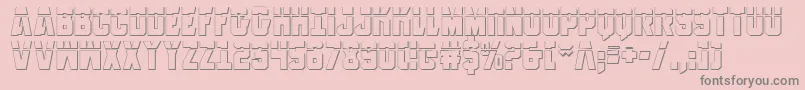 AnitllesLaser3D Font – Gray Fonts on Pink Background
