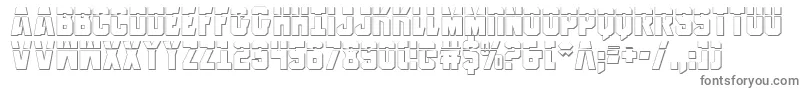 AnitllesLaser3D-Schriftart – Graue Schriften auf weißem Hintergrund