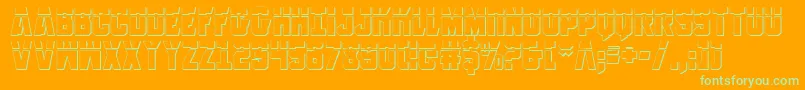 AnitllesLaser3D Font – Green Fonts on Orange Background