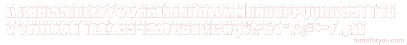 AnitllesLaser3D-Schriftart – Rosa Schriften auf weißem Hintergrund