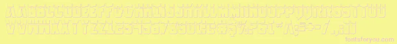 AnitllesLaser3D Font – Pink Fonts on Yellow Background