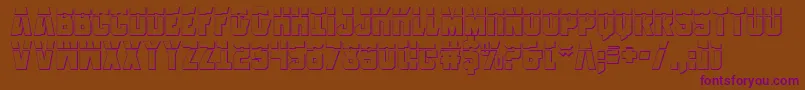 AnitllesLaser3D-Schriftart – Violette Schriften auf braunem Hintergrund