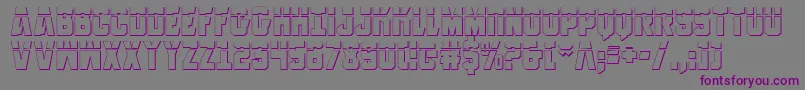 AnitllesLaser3D-Schriftart – Violette Schriften auf grauem Hintergrund