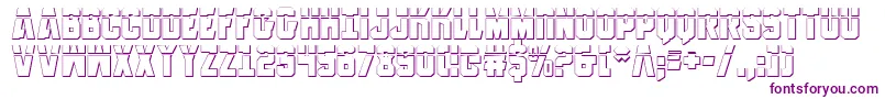 AnitllesLaser3D Font – Purple Fonts on White Background