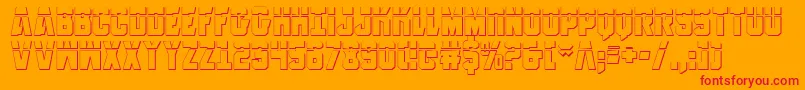 AnitllesLaser3D Font – Red Fonts on Orange Background