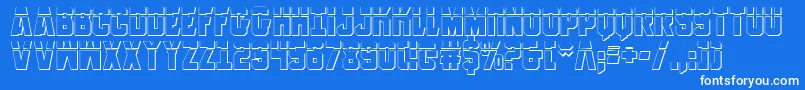 More about AnitllesLaser3D Font AnitllesLaser3D Font – White Fonts on Blue Background