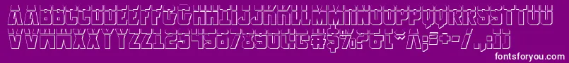 AnitllesLaser3D Font – White Fonts on Purple Background