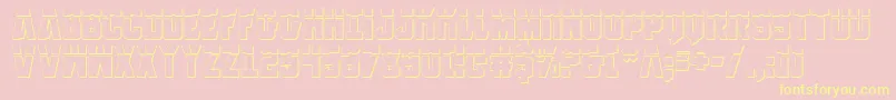 AnitllesLaser3D Font – Yellow Fonts on Pink Background