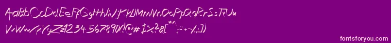 fuente XaligraphyThinitalic – Fuentes Rosadas Sobre Fondo Morado