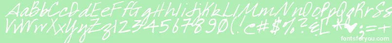 DjbWhatABabe Font – White Fonts on Green Background