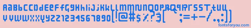BikangStruck Font – Blue Fonts on Pink Background