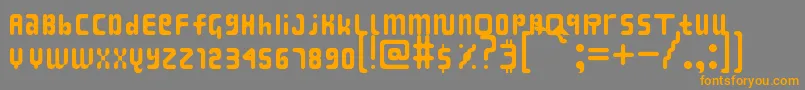 BikangStruck Font – Orange Fonts on Gray Background