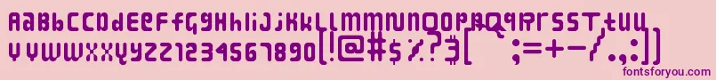 BikangStruck-Schriftart – Violette Schriften auf rosa Hintergrund
