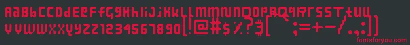BikangStruck Font – Red Fonts on Black Background