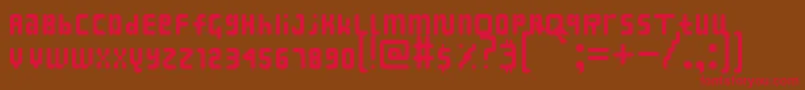 BikangStruck Font – Red Fonts on Brown Background