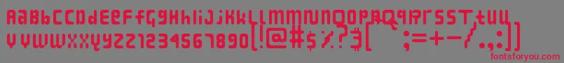 BikangStruck Font – Red Fonts on Gray Background