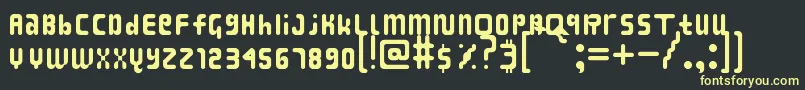 BikangStruck Font – Yellow Fonts on Black Background