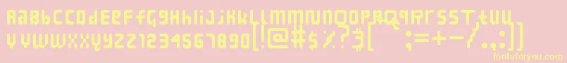 BikangStruck Font – Yellow Fonts on Pink Background