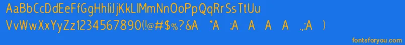 Sleeptalk Font – Orange Fonts on Blue Background