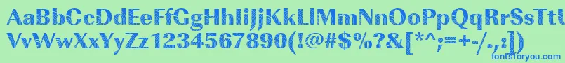 ImperialconcentricRegular Font – Blue Fonts on Green Background