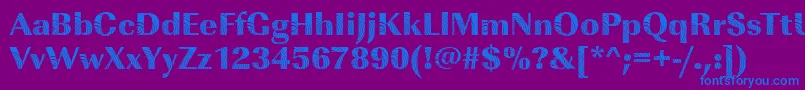 ImperialconcentricRegular Font – Blue Fonts on Purple Background