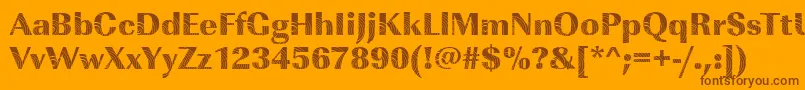 ImperialconcentricRegular Font – Brown Fonts on Orange Background