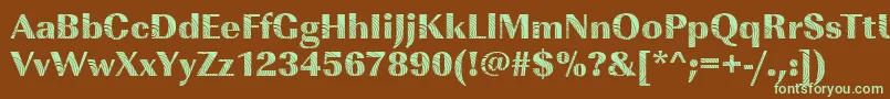 ImperialconcentricRegular Font – Green Fonts on Brown Background