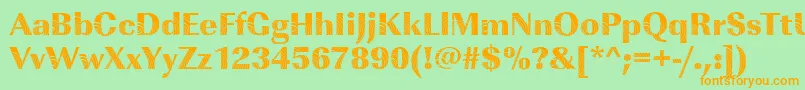 ImperialconcentricRegular Font – Orange Fonts on Green Background