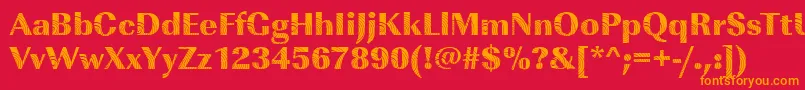 ImperialconcentricRegular Font – Orange Fonts on Red Background