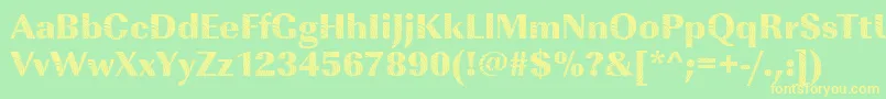 ImperialconcentricRegular Font – Yellow Fonts on Green Background