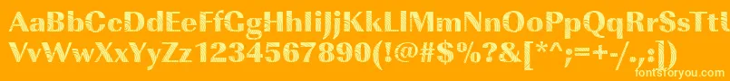 ImperialconcentricRegular Font – Yellow Fonts on Orange Background