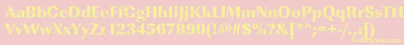 ImperialconcentricRegular Font – Yellow Fonts on Pink Background