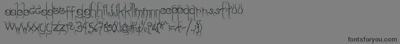 フォントDilate – 黒い文字の灰色の背景