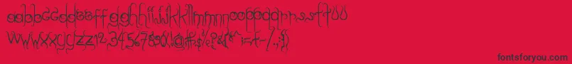 Dilate Font – Black Fonts on Red Background