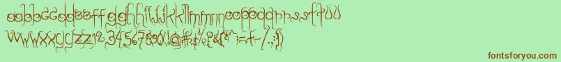 Шрифт Dilate – коричневые шрифты на зелёном фоне