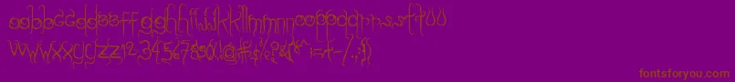 フォントDilate – 紫色の背景に茶色のフォント