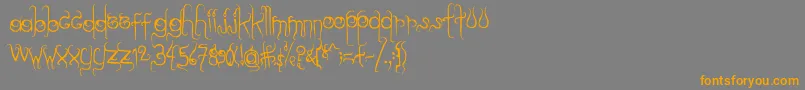Dilate Font – Orange Fonts on Gray Background