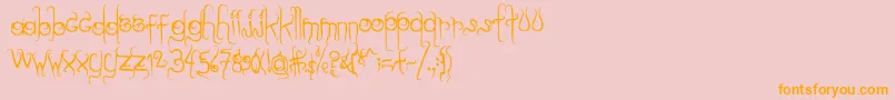 Police Dilate – polices orange sur fond rose