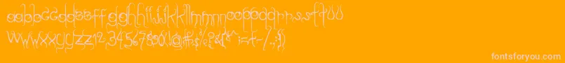 Dilate-Schriftart – Rosa Schriften auf orangefarbenem Hintergrund