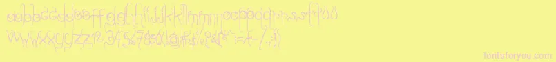 フォントDilate – ピンクのフォント、黄色の背景