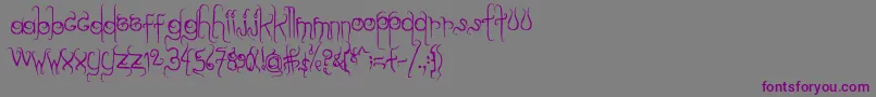 フォントDilate – 紫色のフォント、灰色の背景