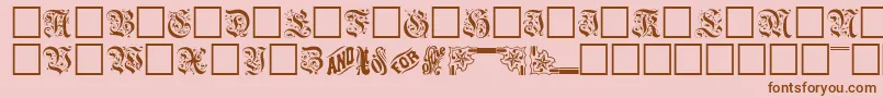 GasparbRegular Font – Brown Fonts on Pink Background