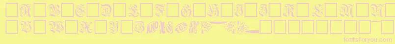 GasparbRegular Font – Pink Fonts on Yellow Background