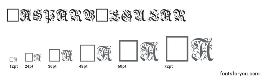 GasparbRegular Font Sizes