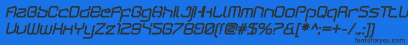 ArcticpatrolUltraitalic Font – Black Fonts on Blue Background