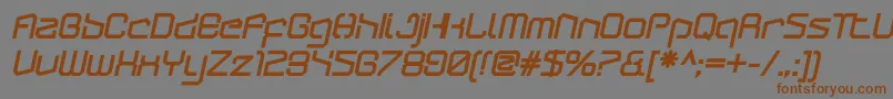 ArcticpatrolUltraitalic-fontti – ruskeat fontit harmaalla taustalla