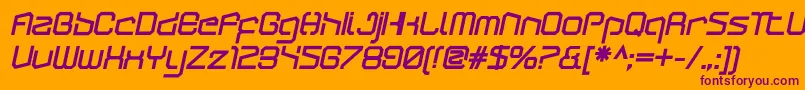 ArcticpatrolUltraitalic Font – Purple Fonts on Orange Background