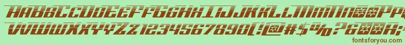 Шрифт Rocketpophalf – коричневые шрифты на зелёном фоне
