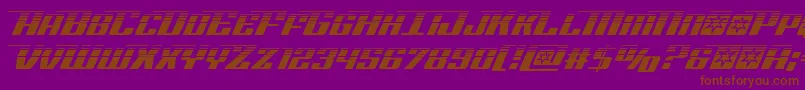 フォントRocketpophalf – 紫色の背景に茶色のフォント